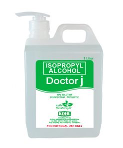 DOCTOR J 70% Isopropyl Rubbing Alcohol 1 Liter