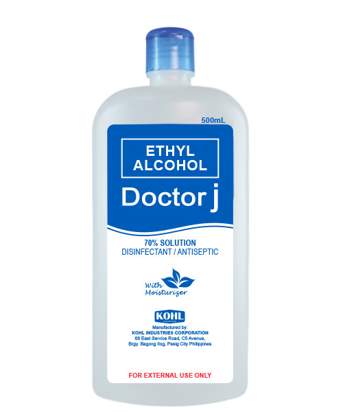 DOCTOR J 70% Ethyl Rubbing Alcohol 500mL