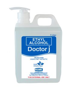 DOCTOR J 70% Ethyl Rubbing Alcohol 1 Liter Pump