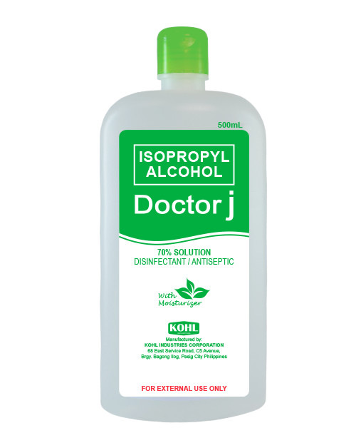 DOCTOR J 70% Isopropyl Rubbing Alcohol 500mL