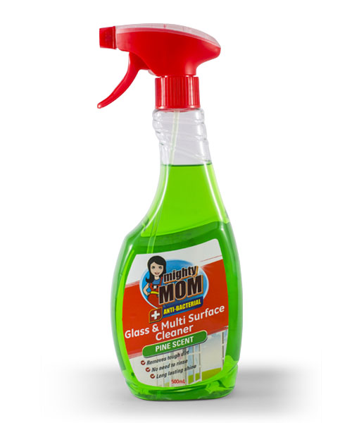 Mighty Mom Antibacterial Glass & Multi Surface Cleaner Pine 500mL